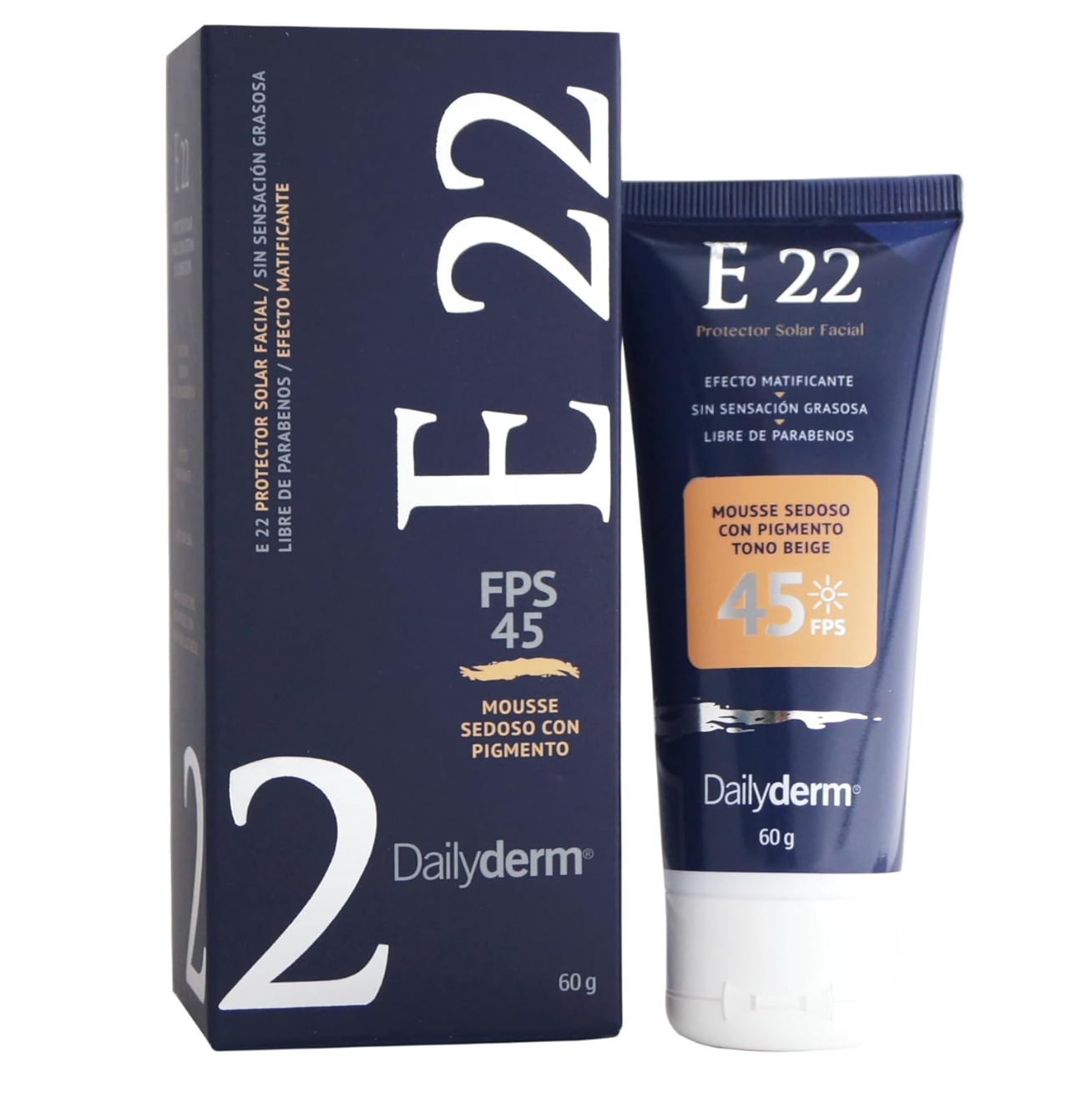 Dailyderm Protector Solar Spf E22 Mousse Beige 60 G - Imagen 2